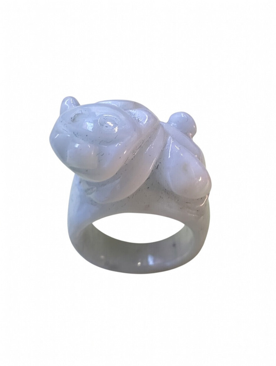 Lion (fu) dog Jade ring