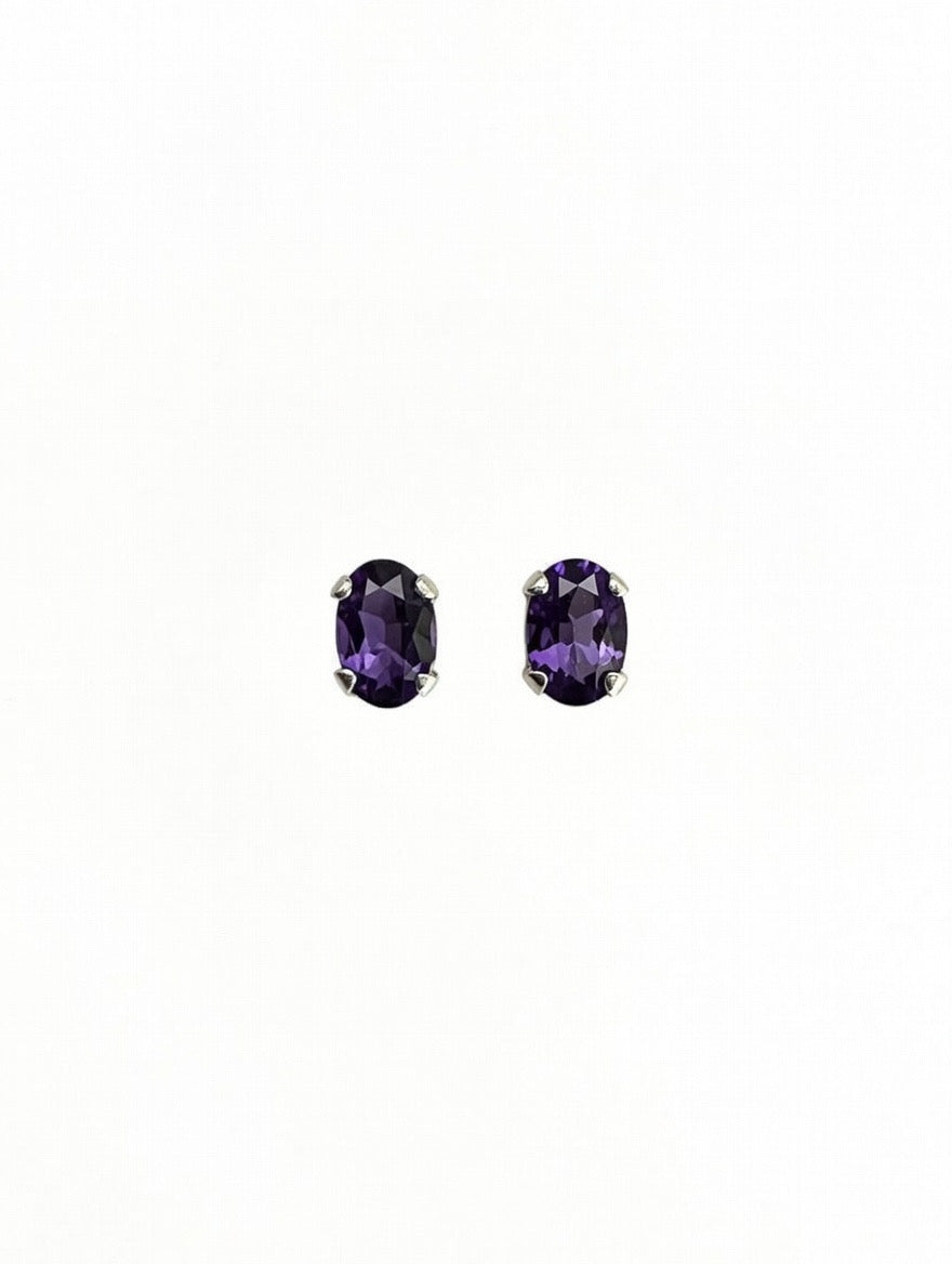 Stud Earrings amethyst