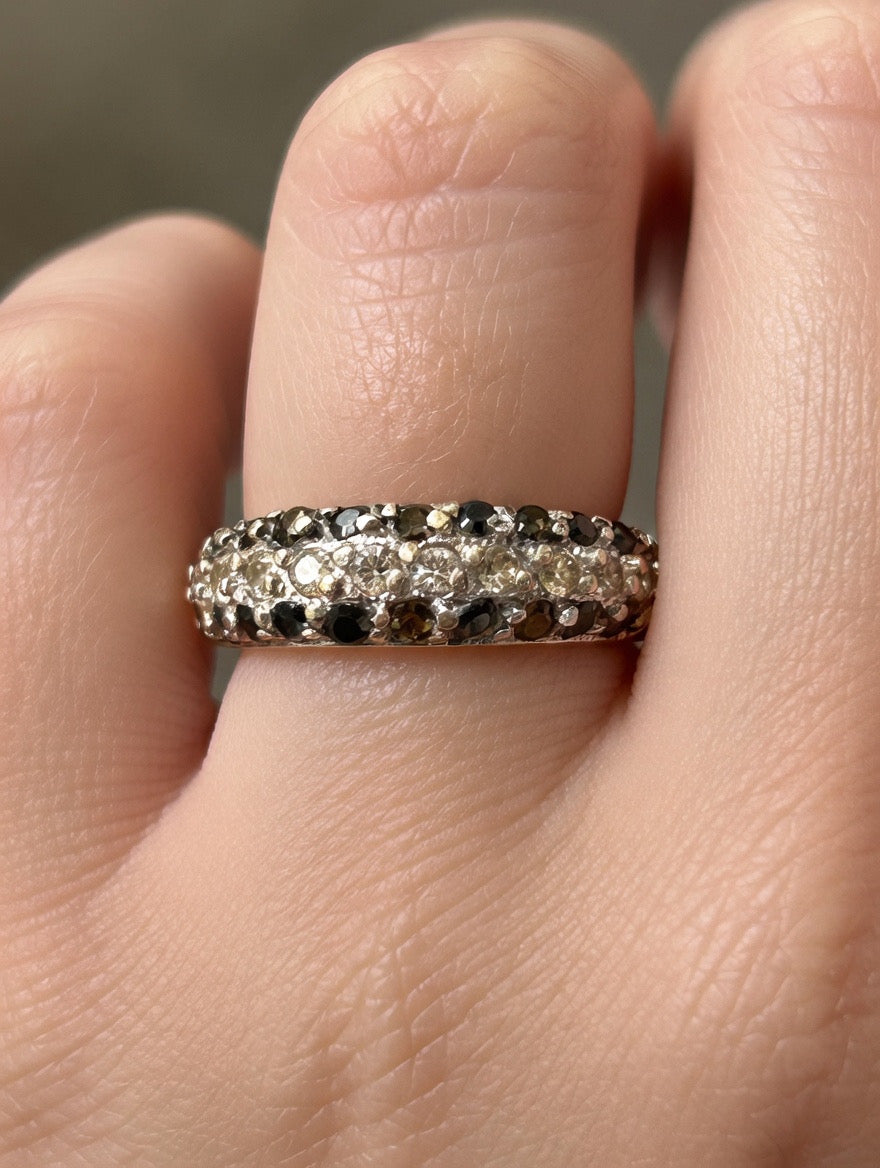 Gemstones silver ring