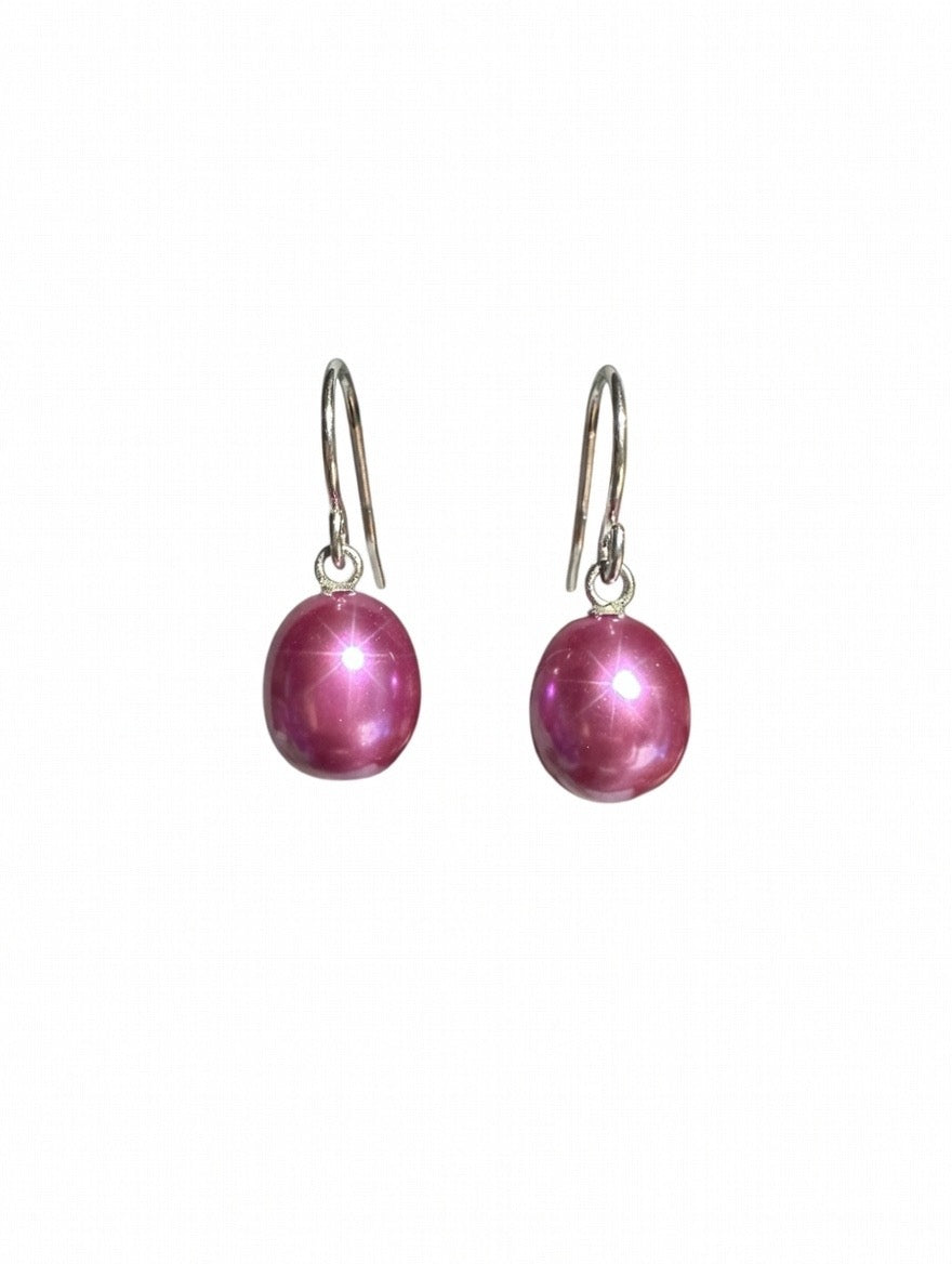 Pearl drop earrings (different colors)
