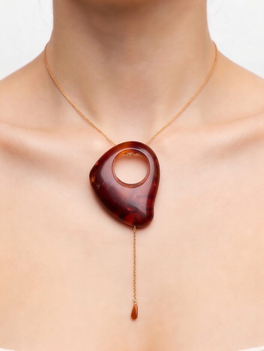 Ring or pendant Amber