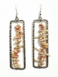 Silver earrings corals