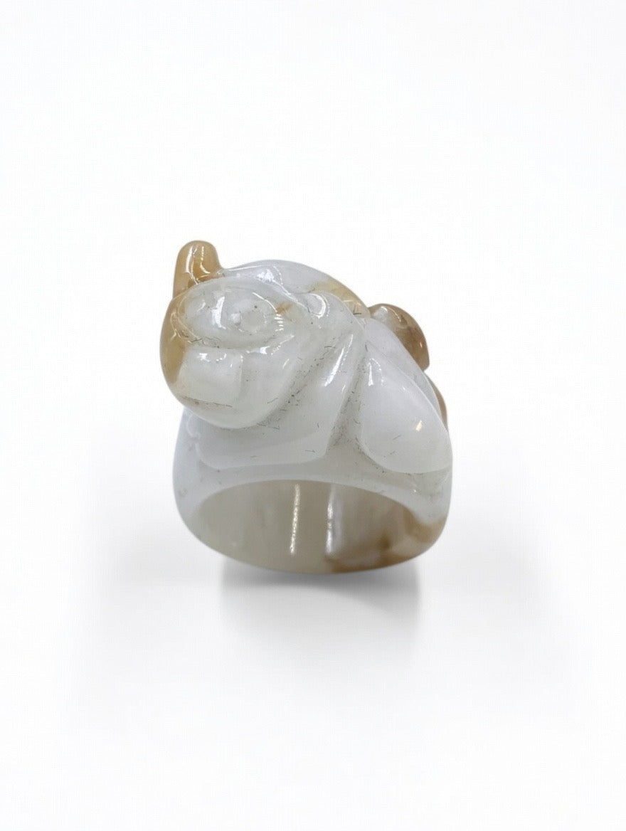 Lion (fu) dog Jade ring