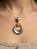 Vintage Silver pendant opal