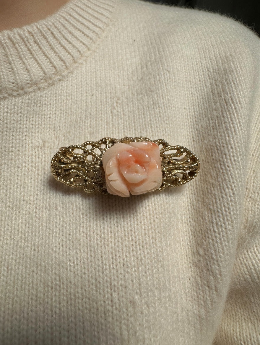 Vintage brooch corals