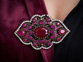 Antique Brooch (possibly pendant)silver rubies